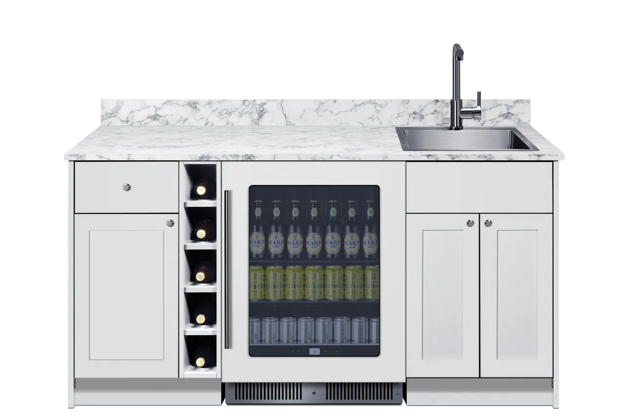 Summit OASISWH35 Turnkey Oasis Wet Bar, White Finish