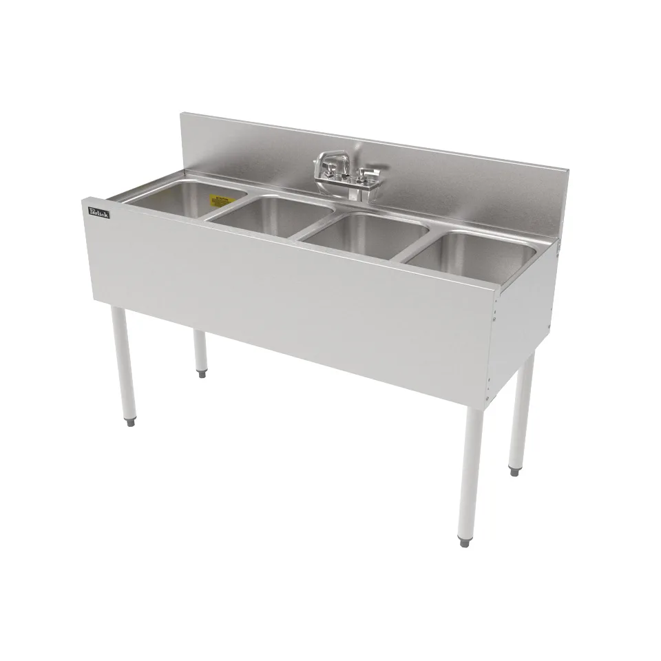 Perlick TS48M4 Underbar Sink Units, 4 Compartment without Drainboard