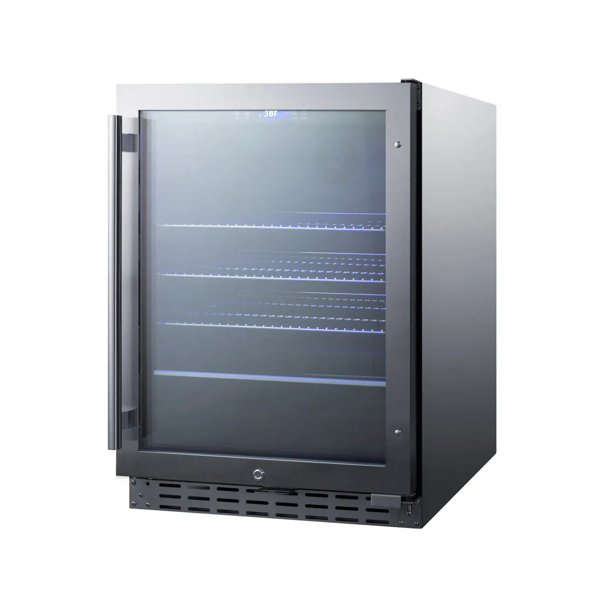 Summit ALBV2466CSS 23-1/2" Countertop Glass Door Beverage Merchandiser, 4.2 cu. ft.