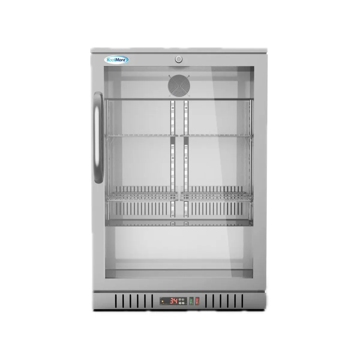 Koolmore BC-1DSW-SS Back Bar Cooler 23"×20½"×35⅖" 4.1 cu ft SS Glass Door‑Lock LED Temp R‑600a 115V