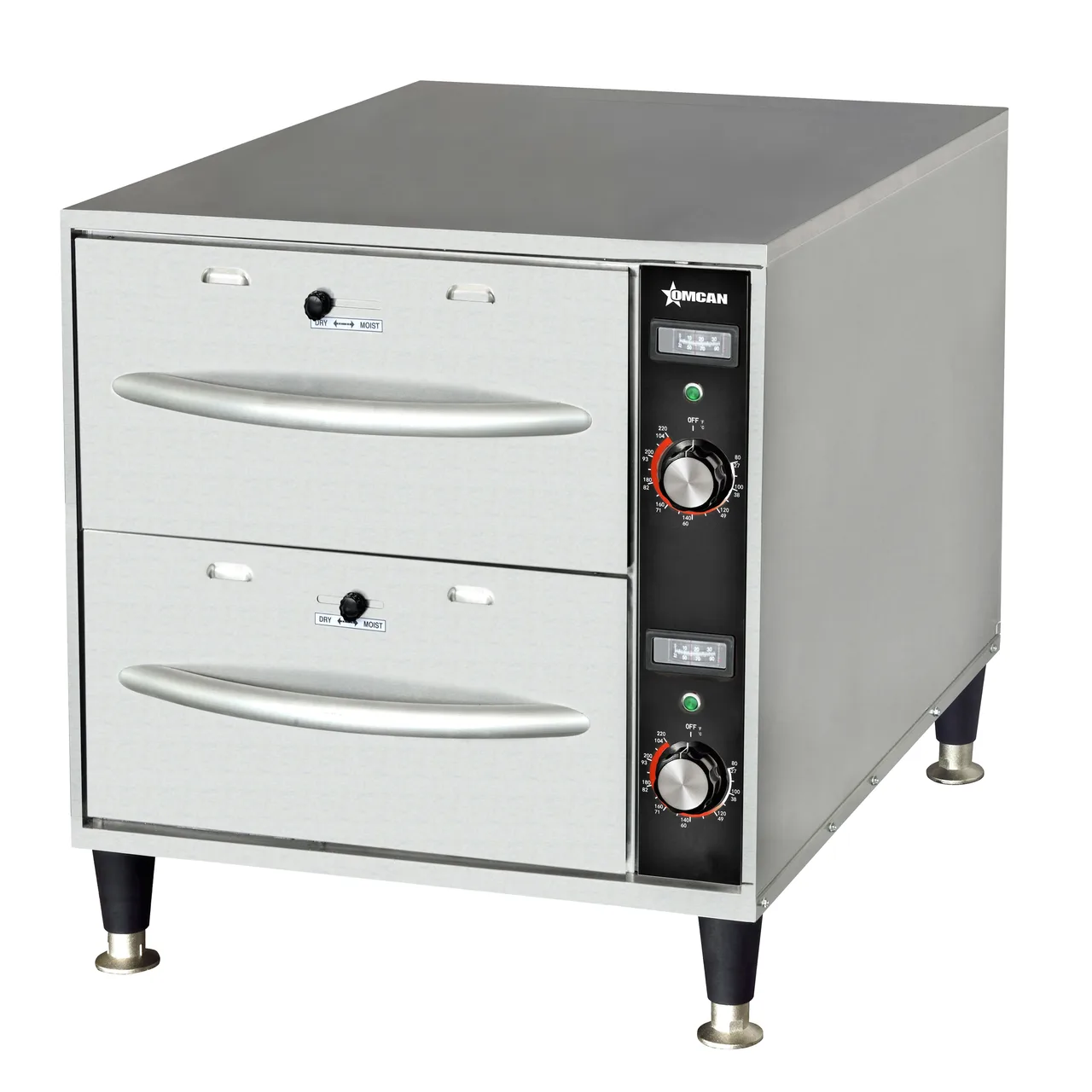 Omcan USA 48884 (Fw-Cn-0002) Narrow Drawer Warmer, Double Freestanding