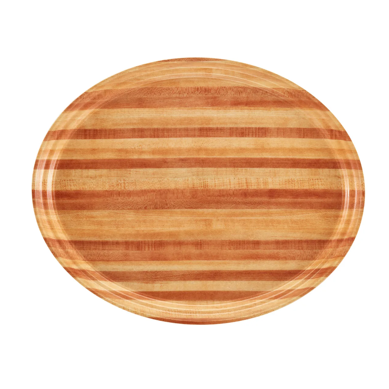 Cambro 2500303 Camtray Oval Tray, 19-1/4" x 24" Fiberglass, Wood Finish, NSF, Dishwasher Safe