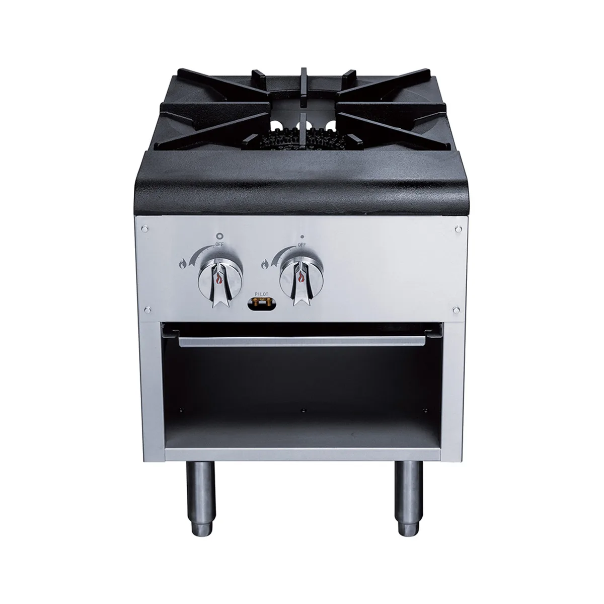 Dukers Appliance Co DCSPB1 18" Gas Stock Pot Range, (1) Three Ring Burner, Low Height, 80.000 BTU
