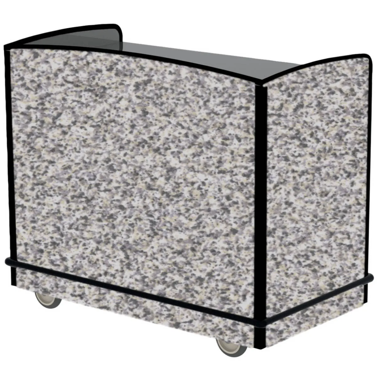 Lakeside 8704 Stainless Steel Full-Service Hydration Cart w/ Flat Top, 2 Interior Compartments