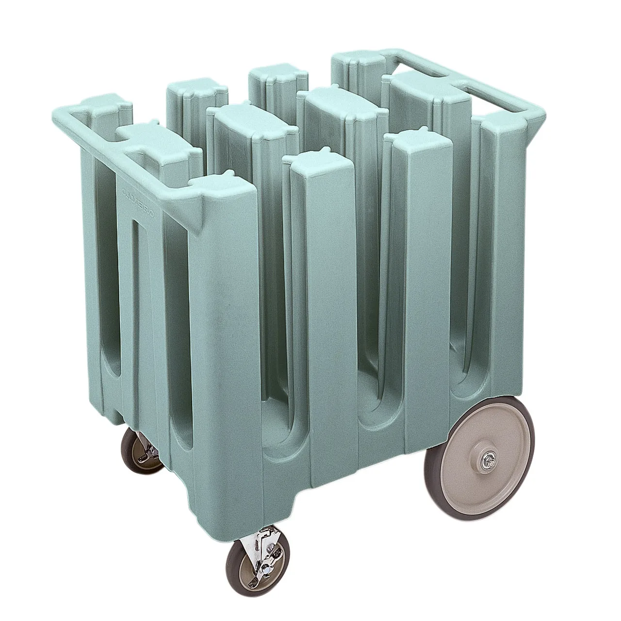 Cambro DC575401 6 Column Slate Blue Polyethylene Dish Caddy Cart 360 Plates 32-5/8"W