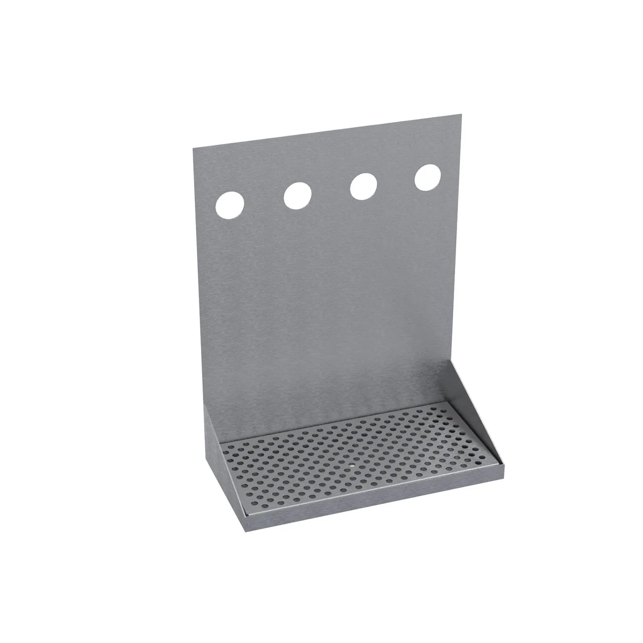 Krowne KHT-12S Hanging Tray – 12" OA Length Brushed Stainless Steel, Fits Four Faucet Wall Towers