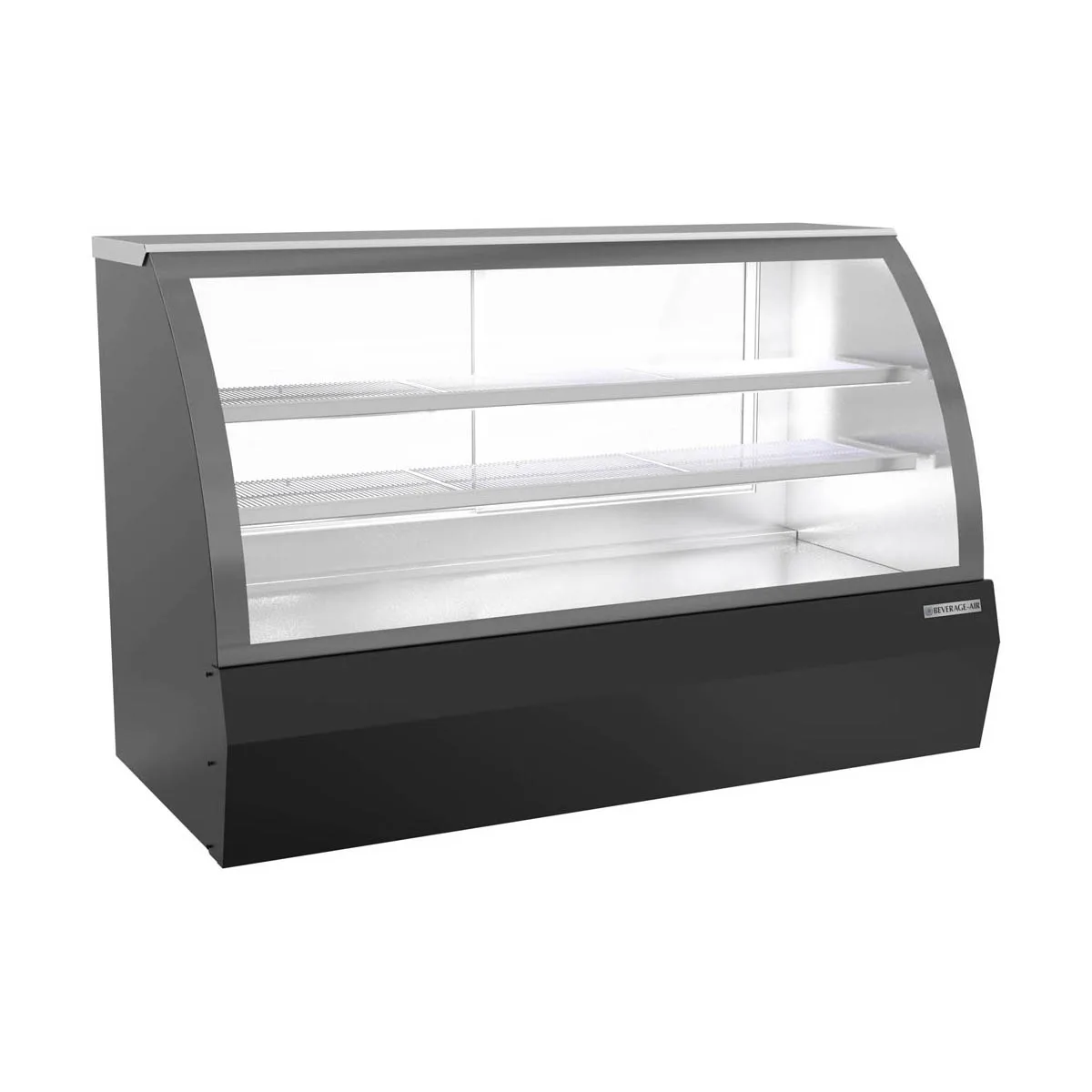 Beverage Air CDR6HC-1-B 73" Curved Glass Black Refrigerated Bakery Deli Display Case