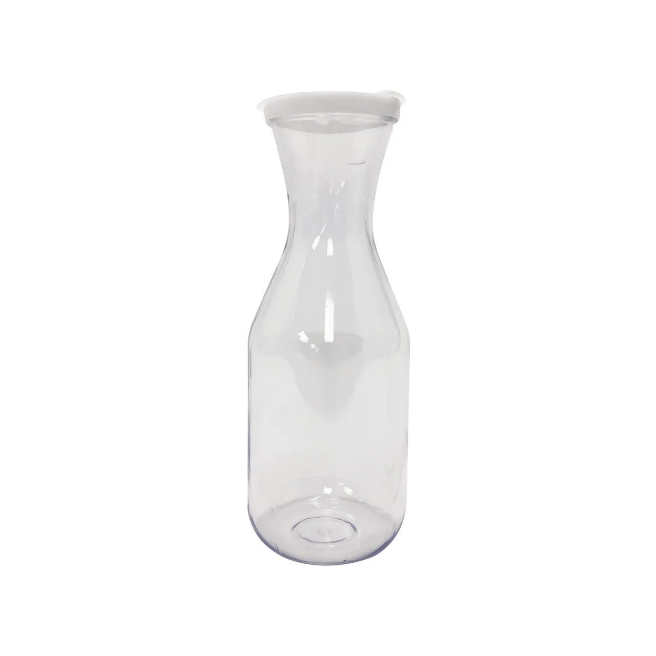 CAC China DCTL-10 Beverage Decanter, 1.0 Qt (24-34 Oz) Clear Plastic with Cover, NSF Certified