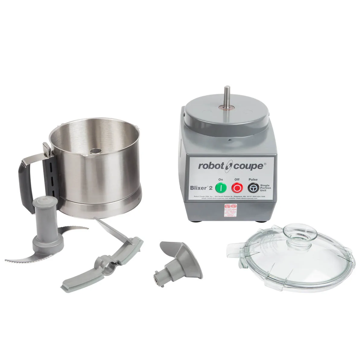 Robot Coupe BLIXER2 Food Processor, 2.9-L Stainless Steel Batch Bowl, 1-Speed, 1 hp