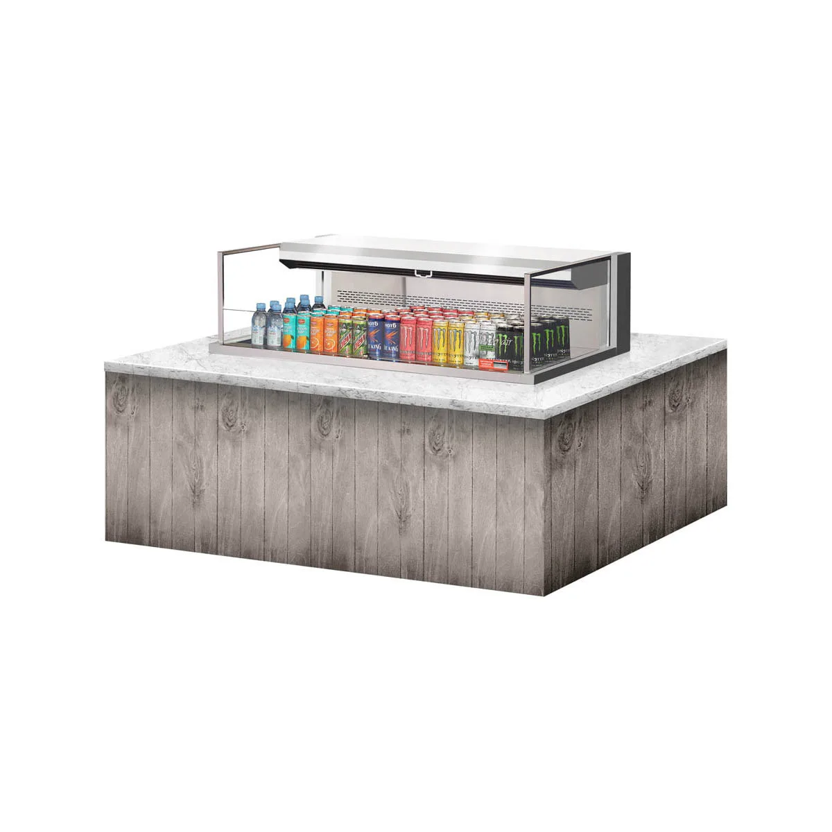 Turbo Air TOM-48L-UF-S-1SI-N 47" Drop In Open Refrigerated Deli Display Case