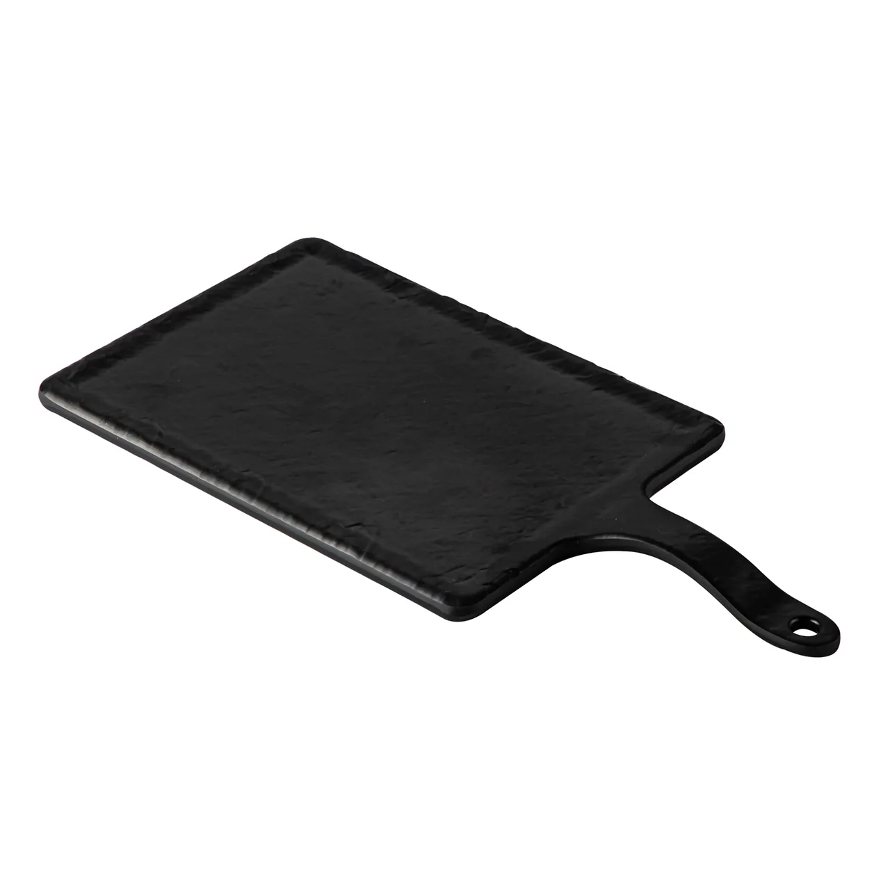 CACChina MLSL-RT14-MK Rectangular Serving Tray 14-3/8" W x 7-1/8" D x 7/8" H Black Handles - Dozen