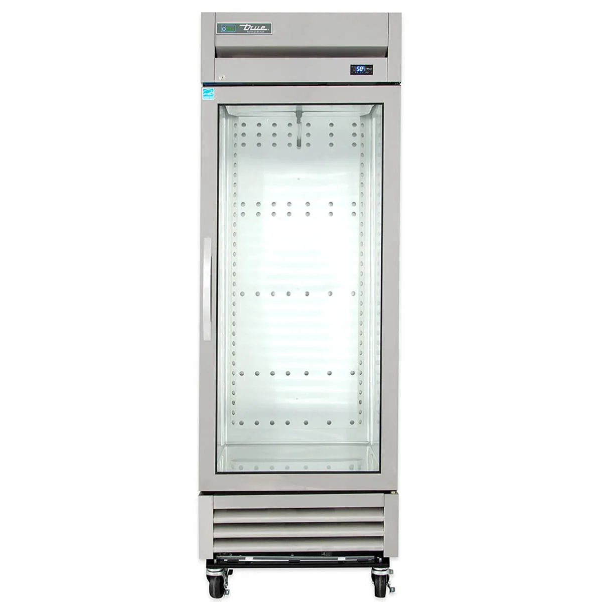 True T-19G-HC~FGD01 27" 1-Section Reach-In Refrigerator w/ Glass Door, Bottom Mount, Stainless Steel Front-Aluminum Sides
