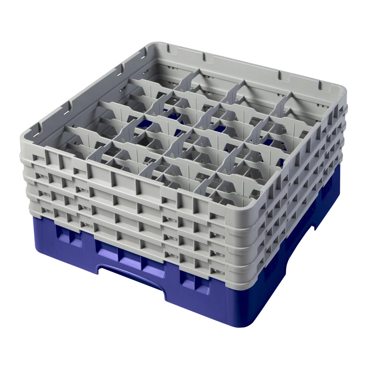 Cambro 16S800186 Camrack Glass Rack, Navy Blue, Full Size, 19-3/4" x 19-3/4", 16 Compartments