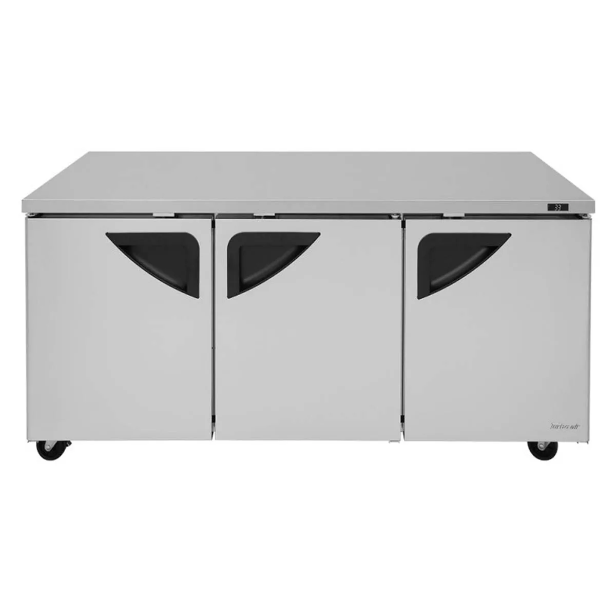 Turbo Air TUR-72SD-N 72" 3-Section Undercounter Refrigerator, Stainless Steel, 3 Doors, 18.8 cu. ft.