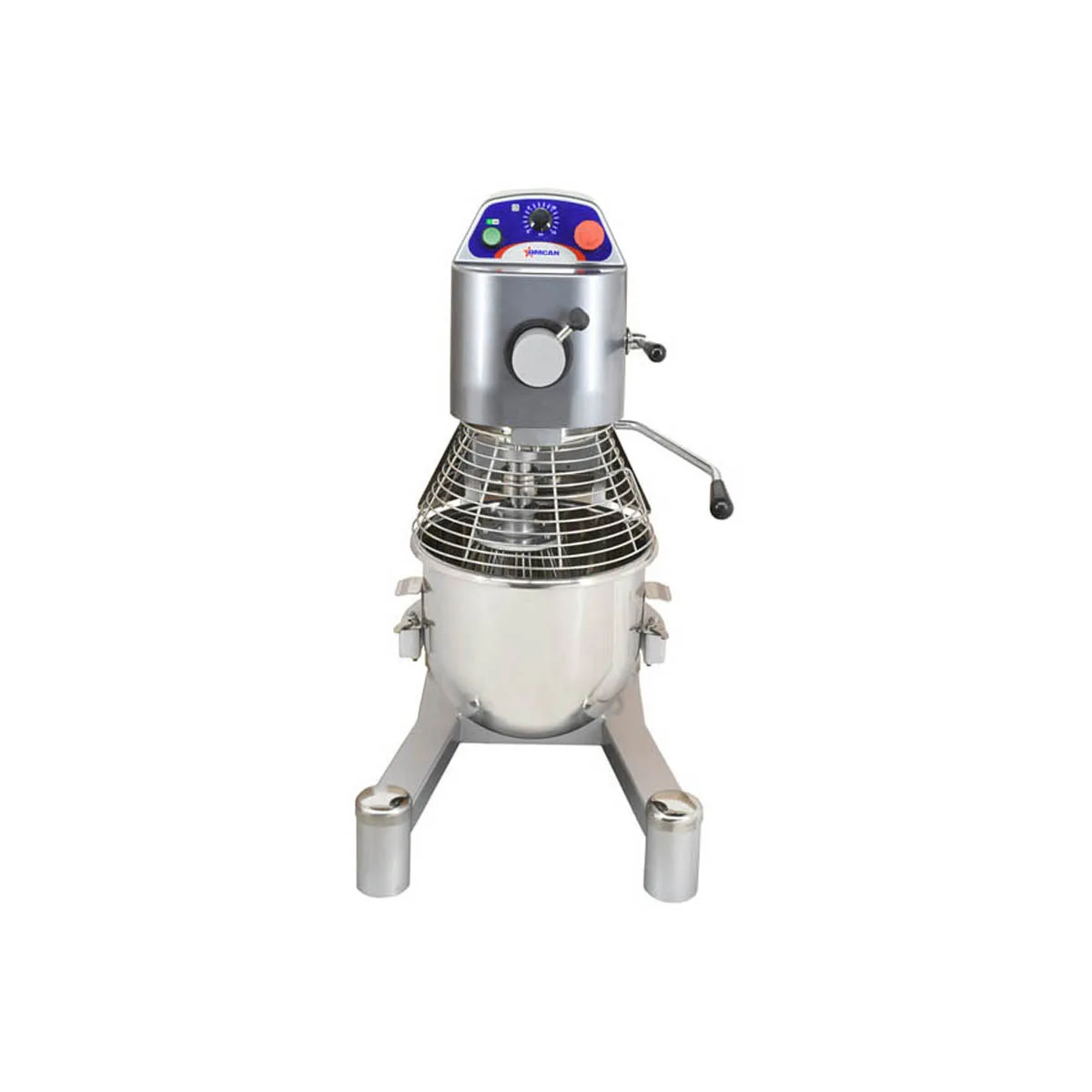 Omcan USA 43560 Floor Model 20 qt Planetary Mixer with Guard and Timer, #12 HUB, 3-Speed, 2 hp