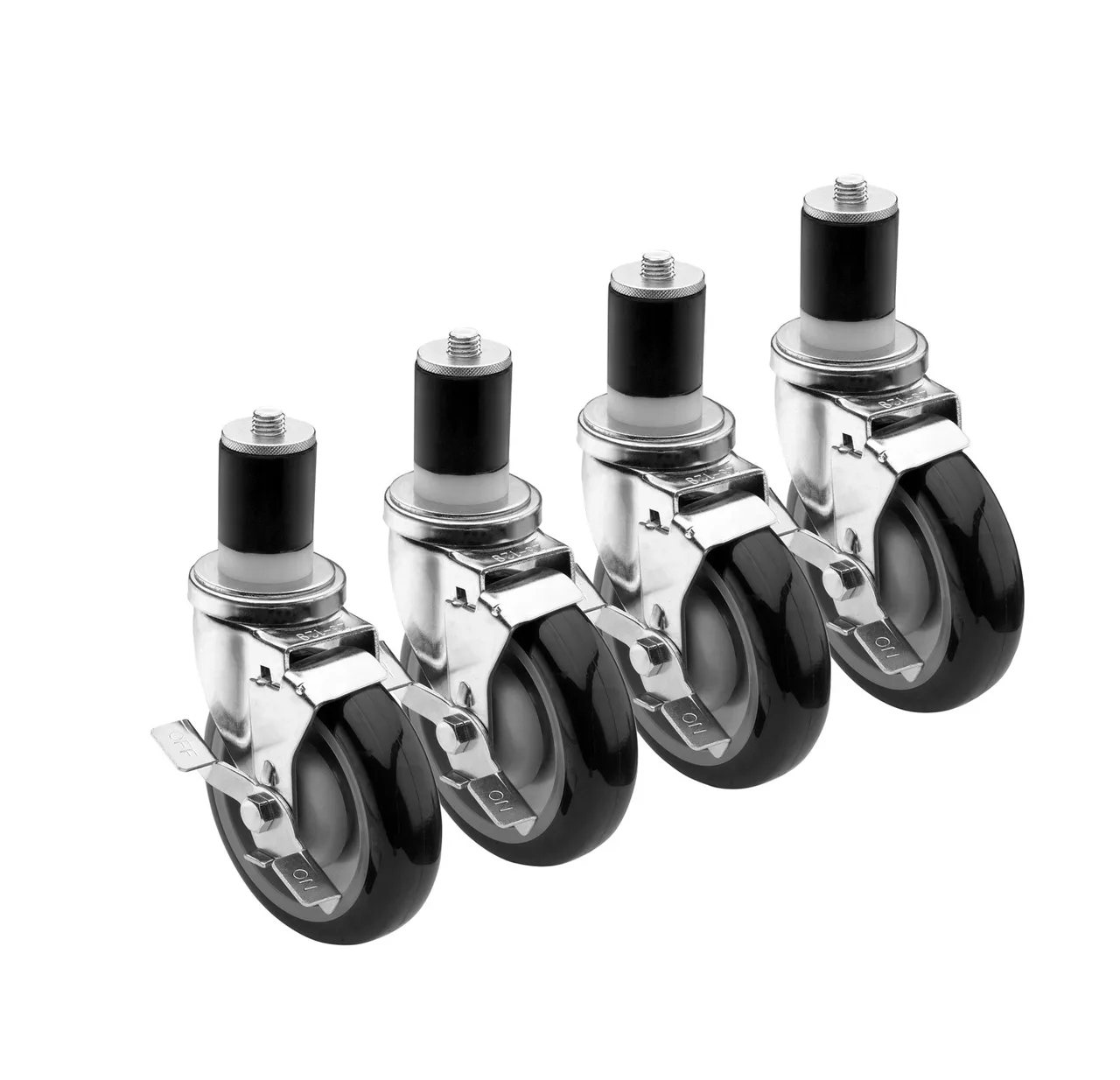 Krowne 28-124S Krowne 1-1/2" Stem Caster, Swivel with Lock, 5" Diameter