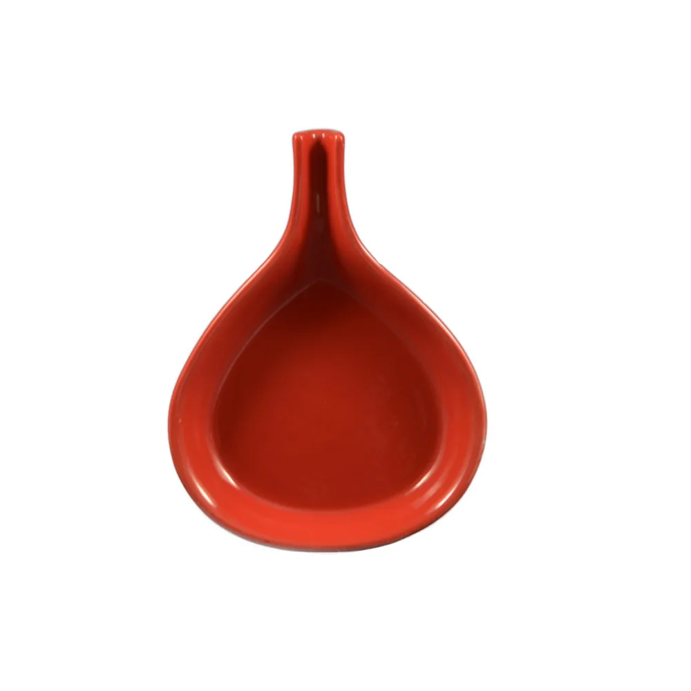 CAC China FP-12-R - Festiware Fry Pan Server, 12 oz (9"¼ x 7"), Ceramic Red, Dishwasher Safe - 1 Dozen