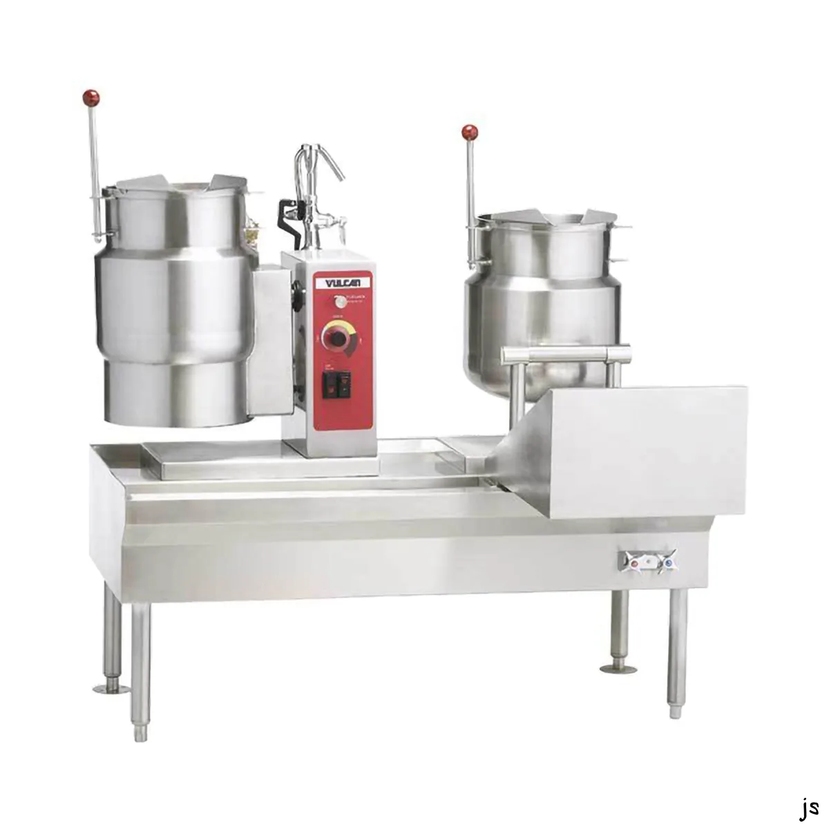 Vulcan VEKT64/612 18 Gallon Floor Tilting 2/3 Steam Jacketed Electric Kettle Assembly w/ 64" Stand