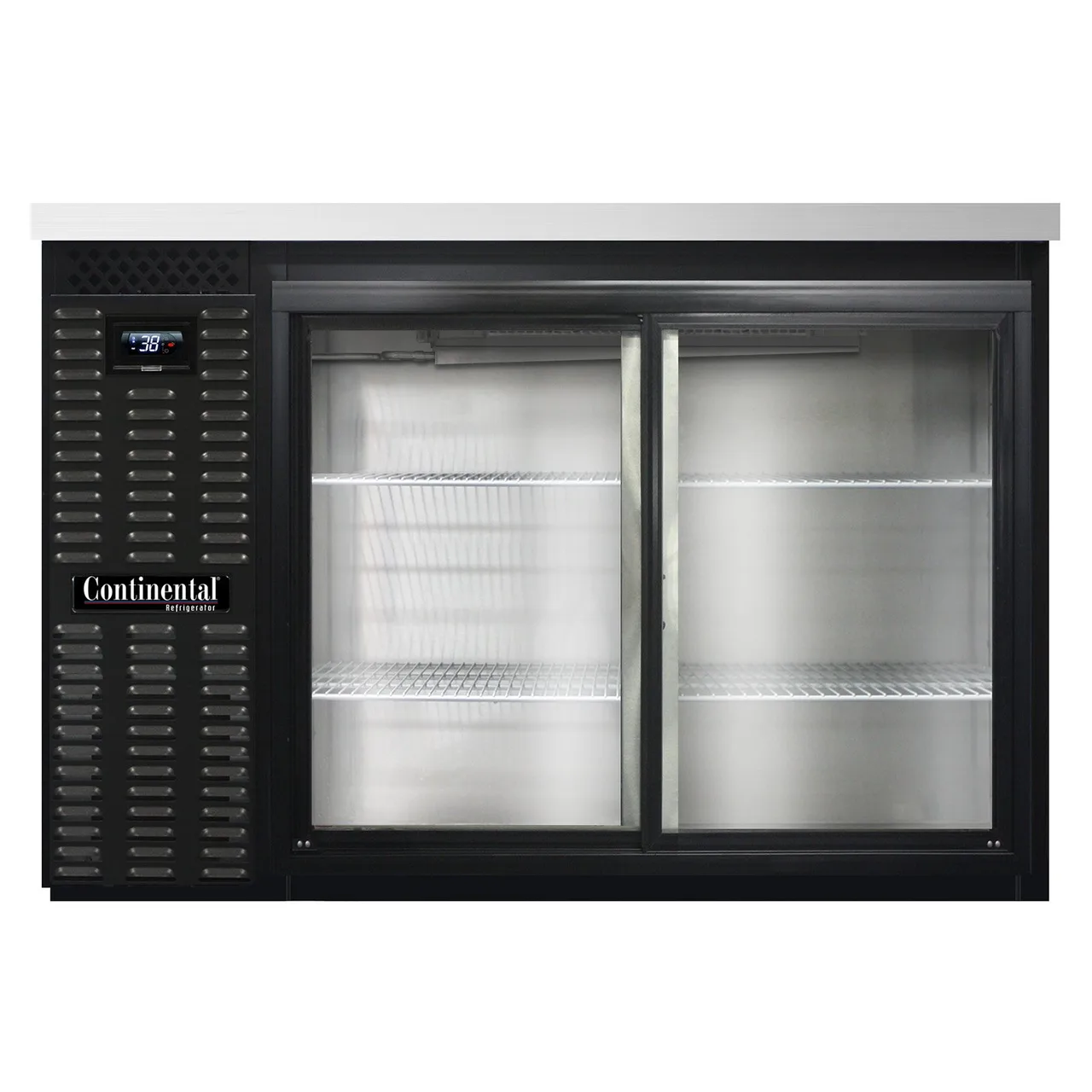 Continental Refrigerator BB50NSGD Refrigerated Back Bar Cooler w/ 2 Glass Doors, 16 Cu Ft, 50"
