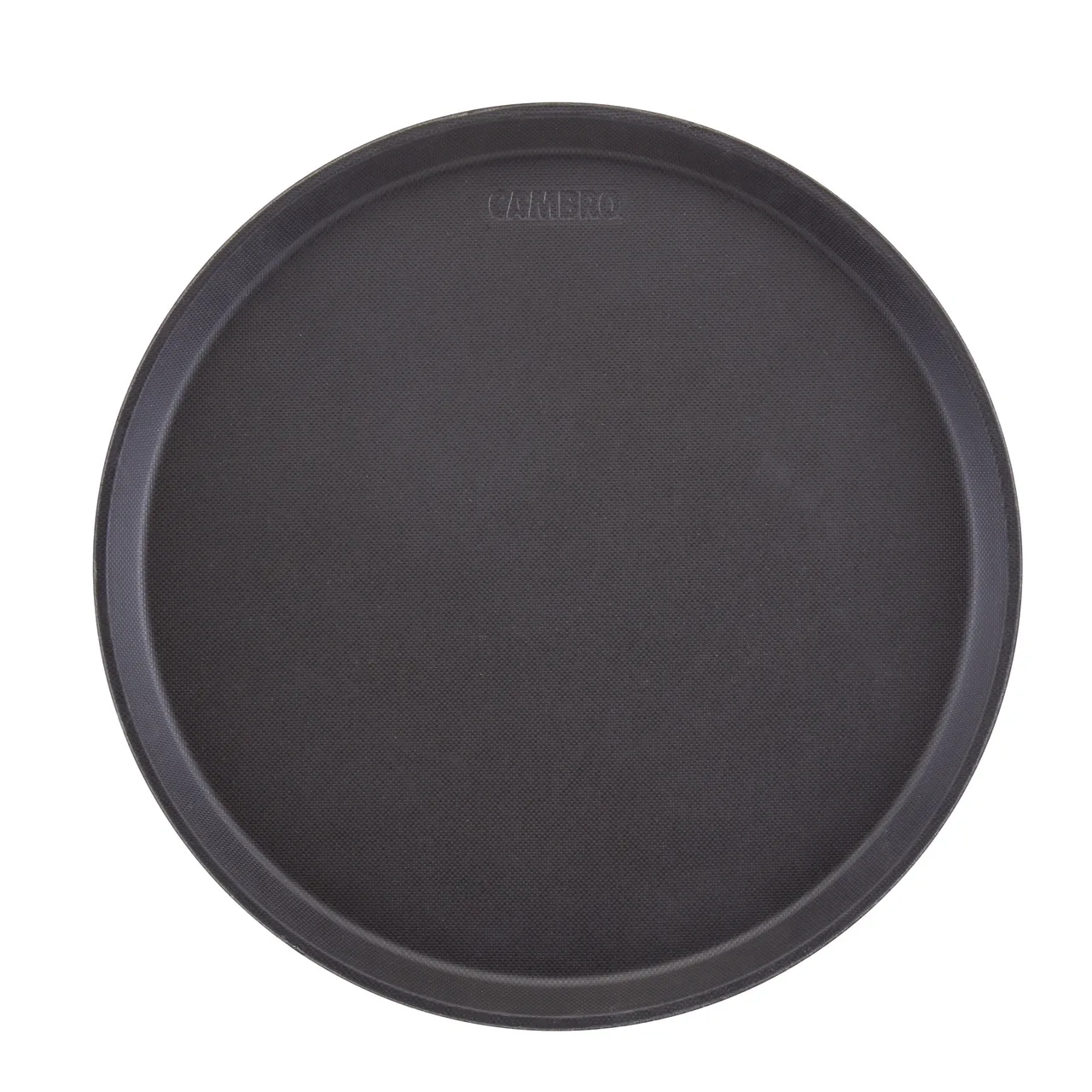 Cambro 1800CT110 - 18" Round Fiberglass Serving Tray, Black Satin Non‑Skid Surface, NSF Certified, Dishwasher Safe
