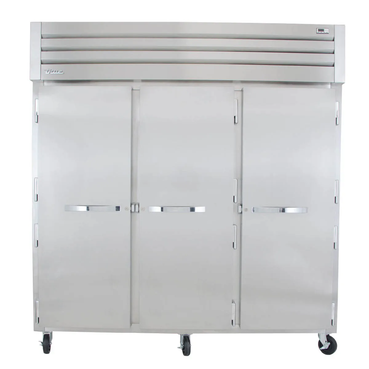 True STR3R-3S 77" 3-Section Reach-In Refrigerator w/ 3 Solid Doors, Top Mount, Stainless Steel