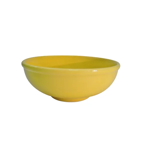 CAC China MB-7-Y - 25oz 7" Yellow Salad Bowl, 7½" Dia x 2¾" H, Dishwasher Safe - 1 Dozen