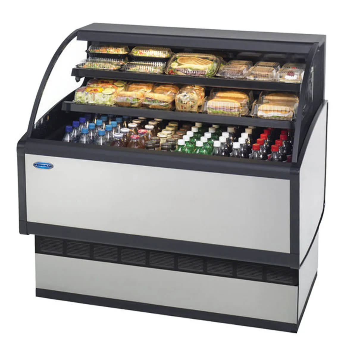 Federal Industries LPRSS3 36" Low Profile Self-Serve Refrigerated Merchandiser, 2 Shelves
