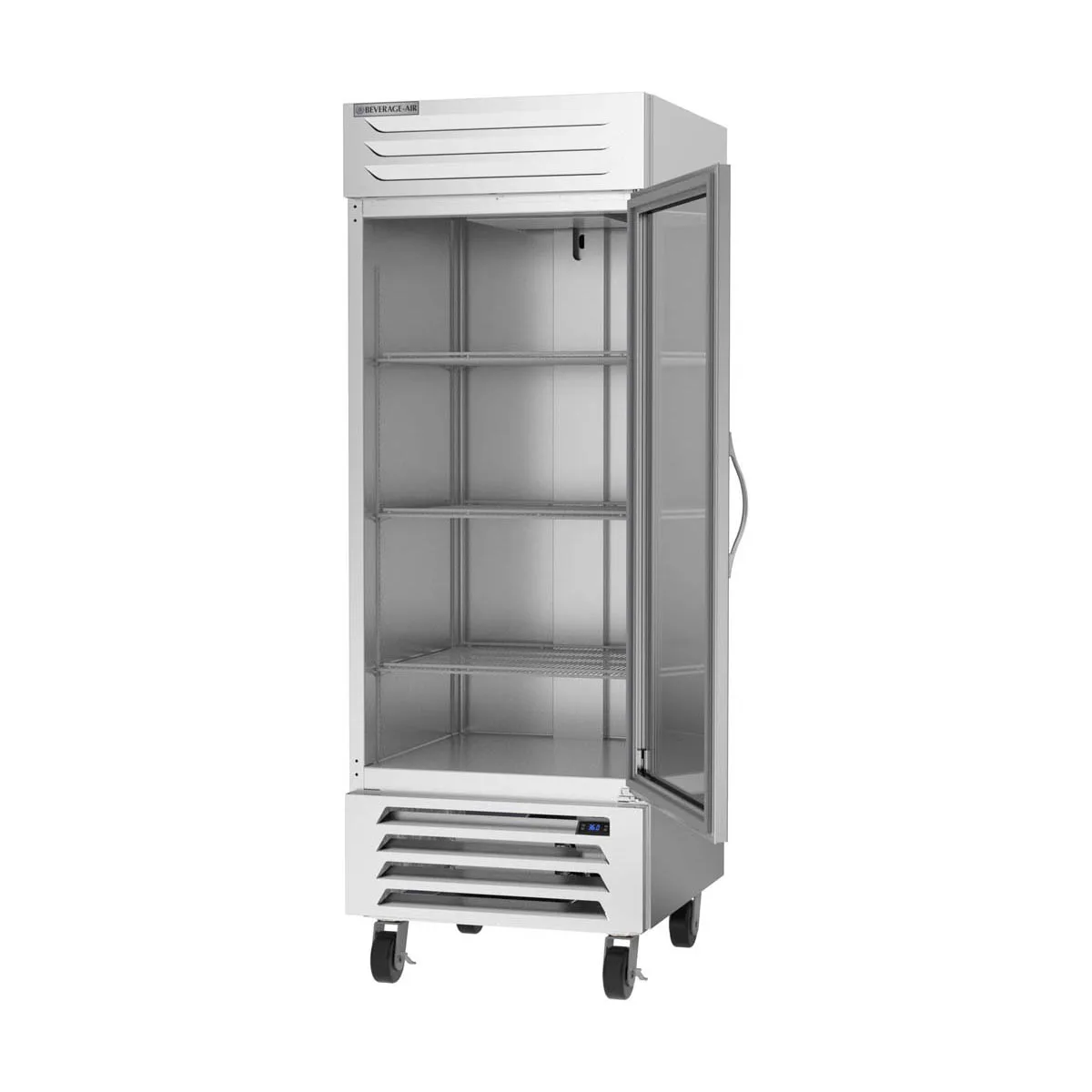 Beverage Air RB27HC-1G 30" 1-Section Reach-In Refrigerator w/ Glass Full Door, Bottom Mounted, Aluminum Interior, 26 cu. ft.