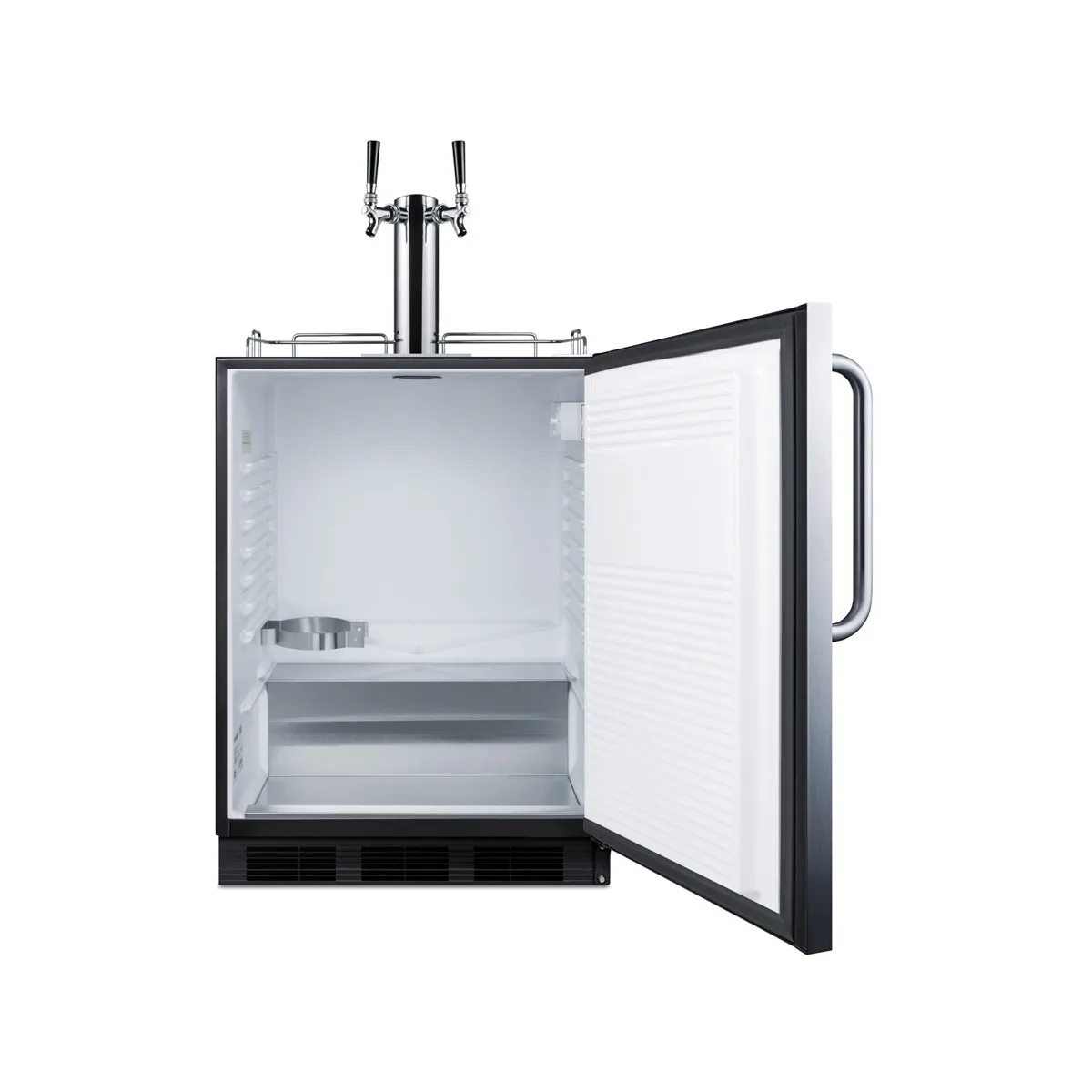 Summit SBC58BLBICSSADA 24" 1 Tower Draft Beer Cooler Dispenser, 5.5 cu. ft.