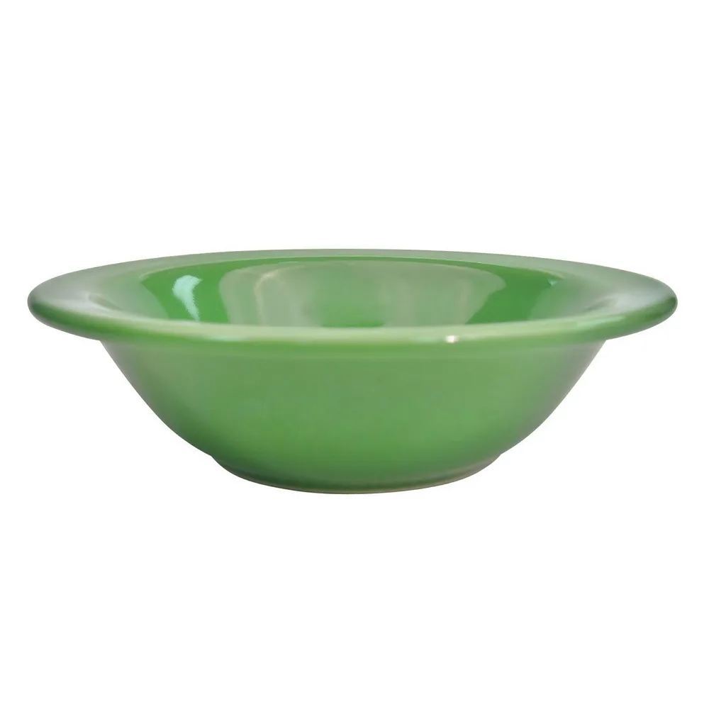 CAC China LV-10-G Las Vegas Grapefruit Bowl, 6-5/8" Dia. 2" H, 13 oz., Green Ceramic - Dozen