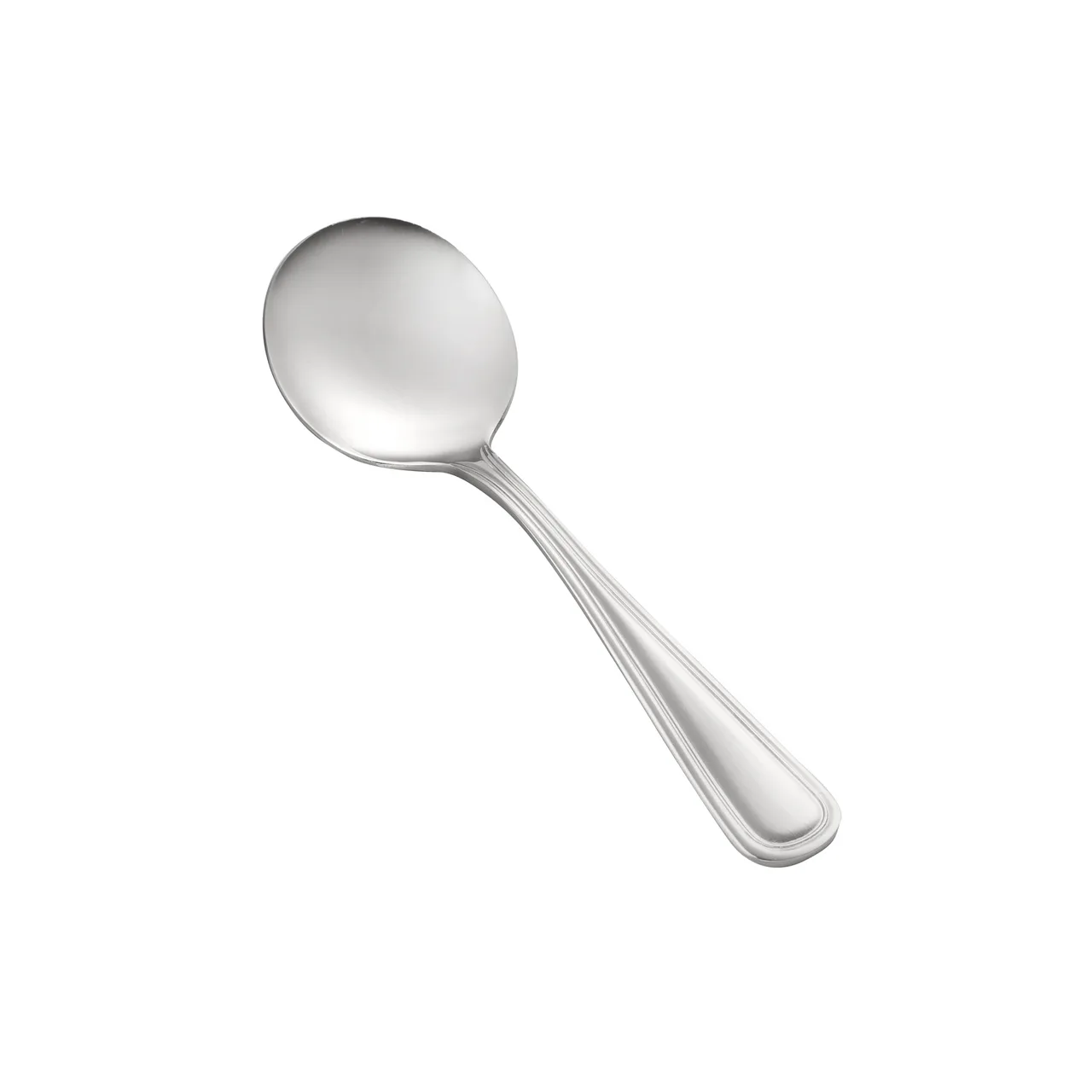 CAC China 8002-04 Elite Bouillon Spoon, 6" Length, Extra Heavy Weight, 18/8 Stainless Steel - 1 Dozen