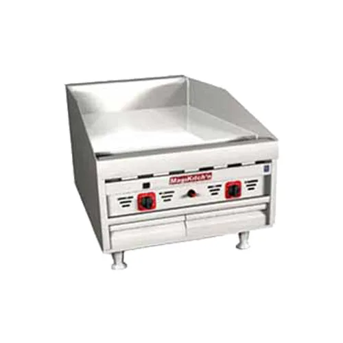 Magikitchn MKG-24-ST 24" Countertop Gas Griddle, Solid State Controls , 1" Steel Plate, 60.000 BTU