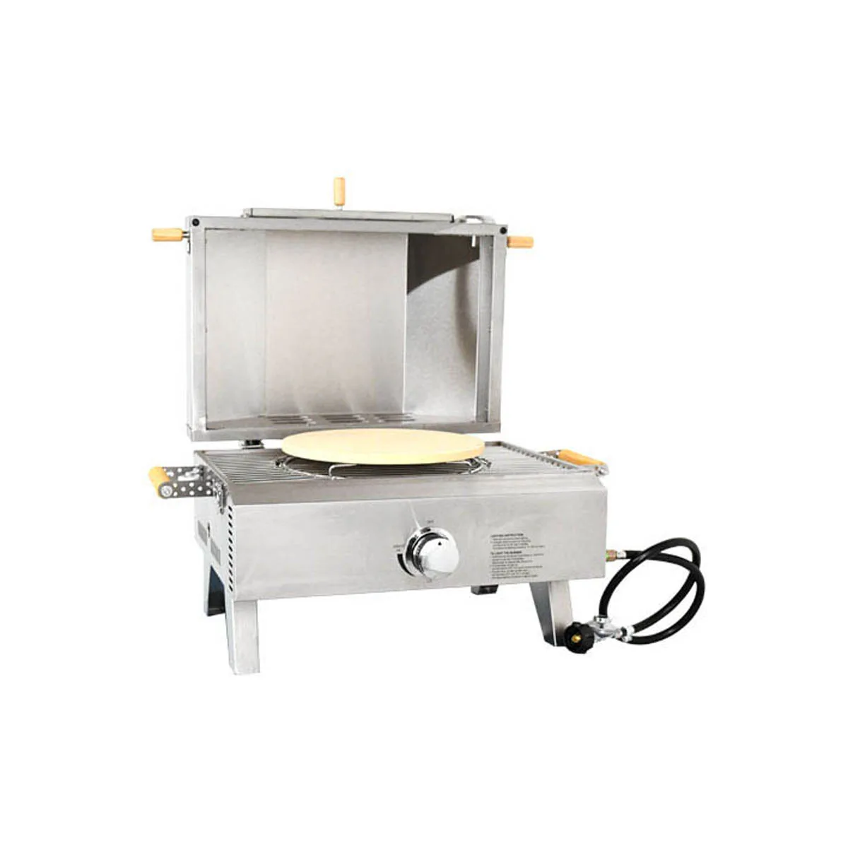 Omcan USA 49112 28" Single Deck Gas Countertop Pizza Oven w/ Foldable Legs, Propane Gas