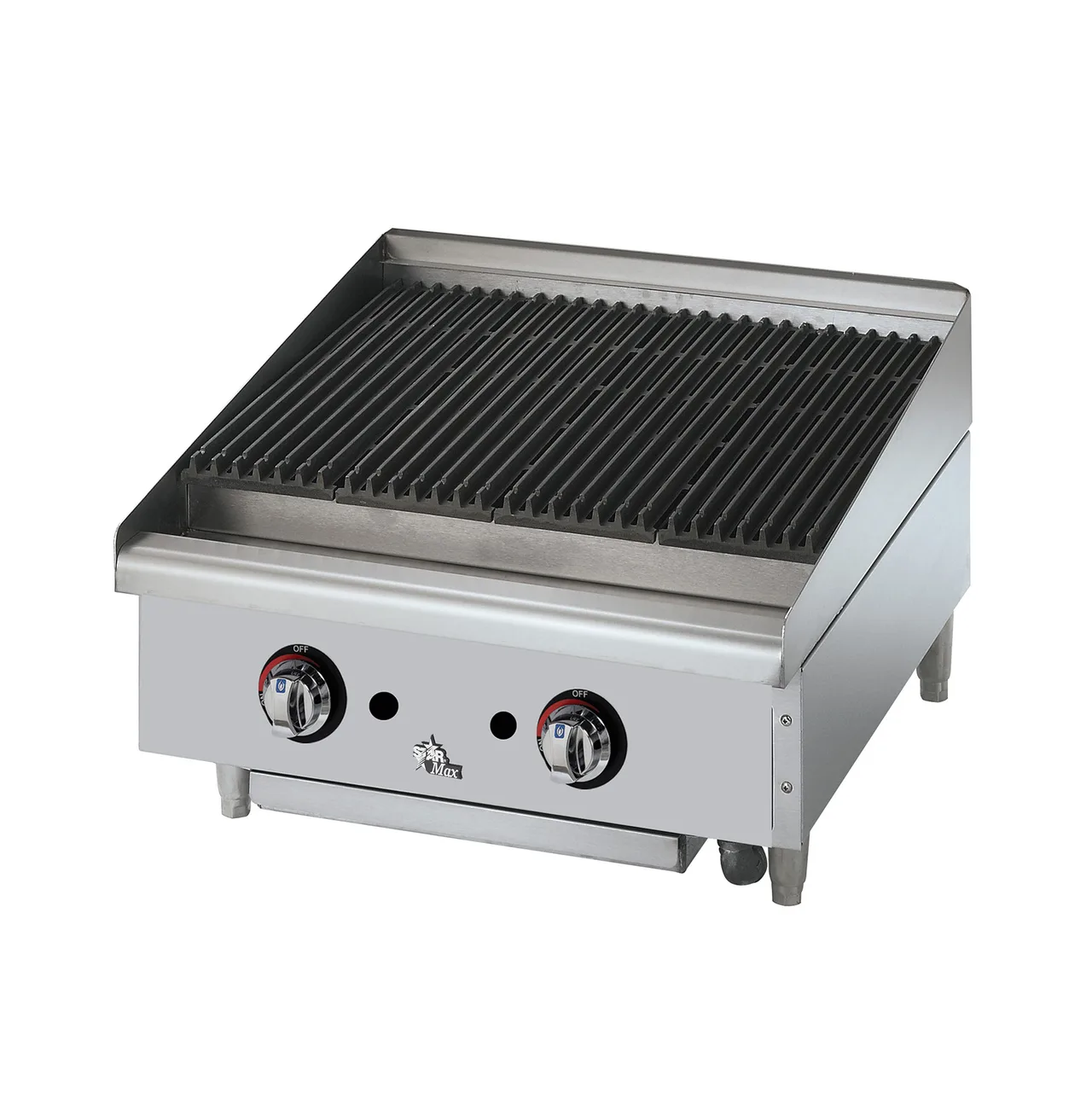 Star 6024CBF 24" Countertop Gas Lava Rock Charbroiler w/ (2) Burners, 80.000 BTU