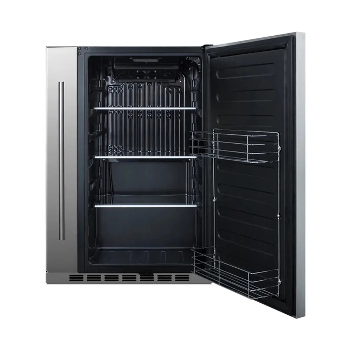 Summit SPR196OS24 24" Built-in Outdoor Refrigerator in Stainless Steel, w/ Side Storage, 3.13 cu. ft.