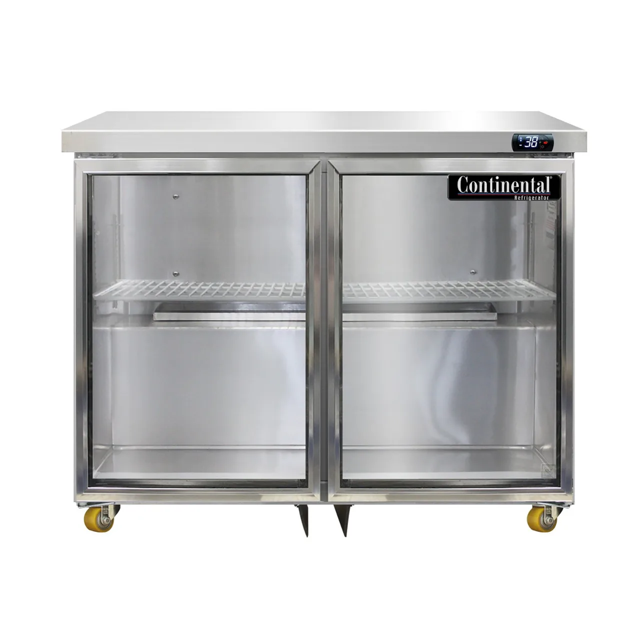Continental Refrigerator SW36NGD-U 36" Undercounter Refrigerator w/ 2 Glass Doors, 10.3 cu. ft.