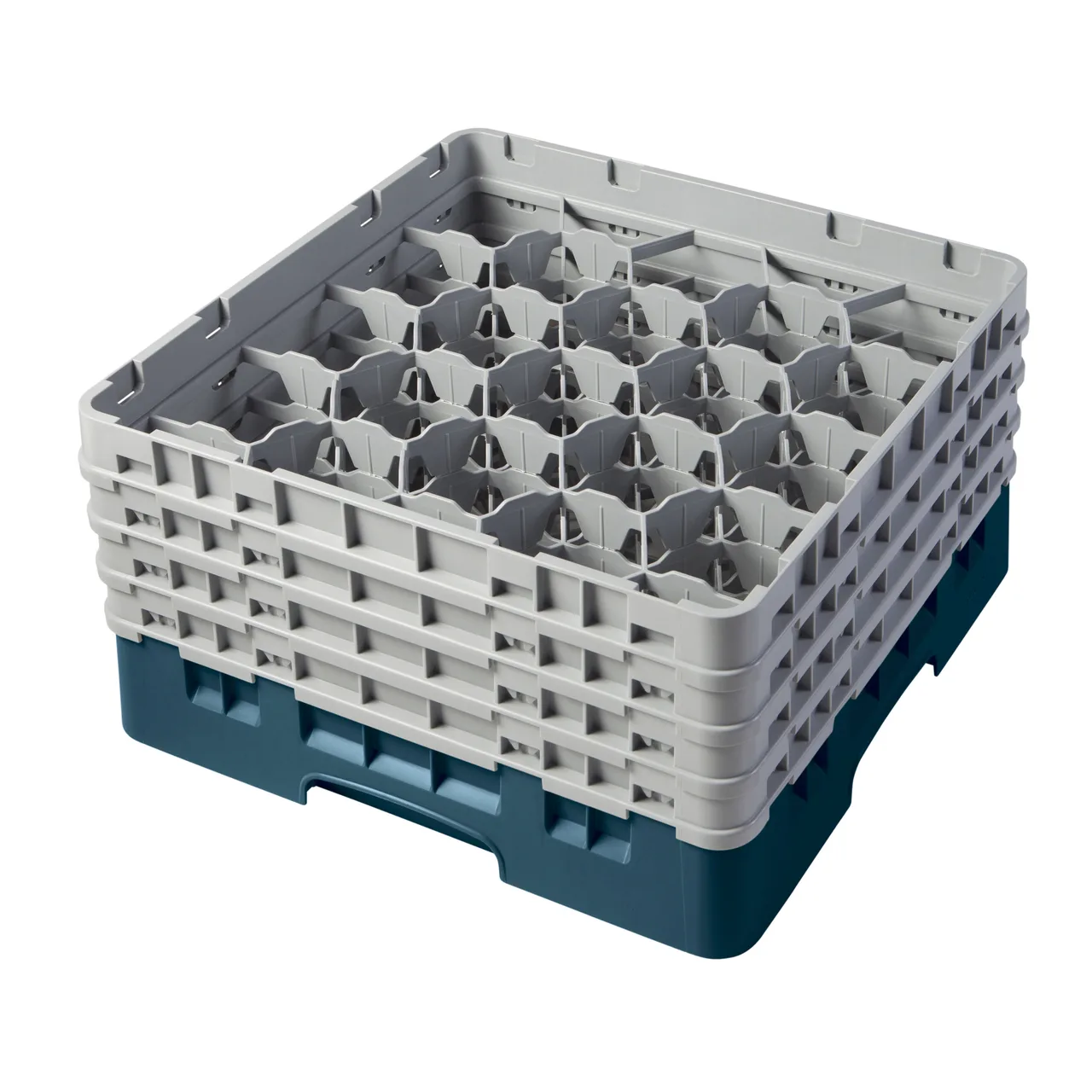 Cambro 20S800414 Camrack Glass Rack, Teal, Full Size, 19-3/4 x 19-3/4, 20 Compartments, 8-1/2 Max Height