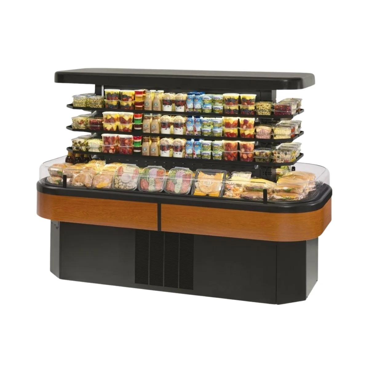 Federal Industries IMSS84SC-3 84" Refrigerated Self-Serve Island Merchandiser, 3 Shelves