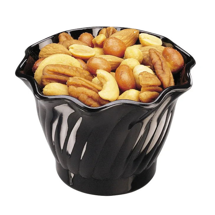Cambro SRB5CW110 Swirl Bowl, 5 oz (3‑17/32" Dia) Black Polycarbonate - 24/Case