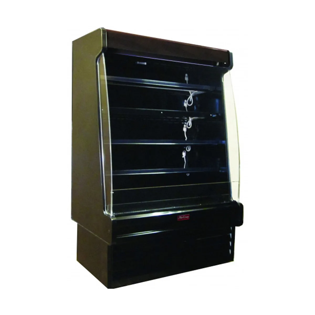 Howard-McCray R-OM35E-3S-B-LED 39" Vertical Packaged Meats Open Merhandiser in Black, Remote