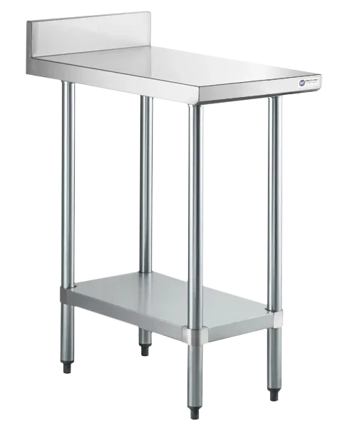 Steel Works SWWTS-3012-2R-318 30" Open Base Work Table with Undershelf / Upturn