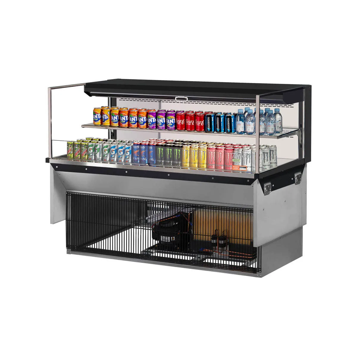 Turbo Air TOM-60L-UF-W(B)-2SI-N 60" Drop In Open Refrigerated Deli Display Case
