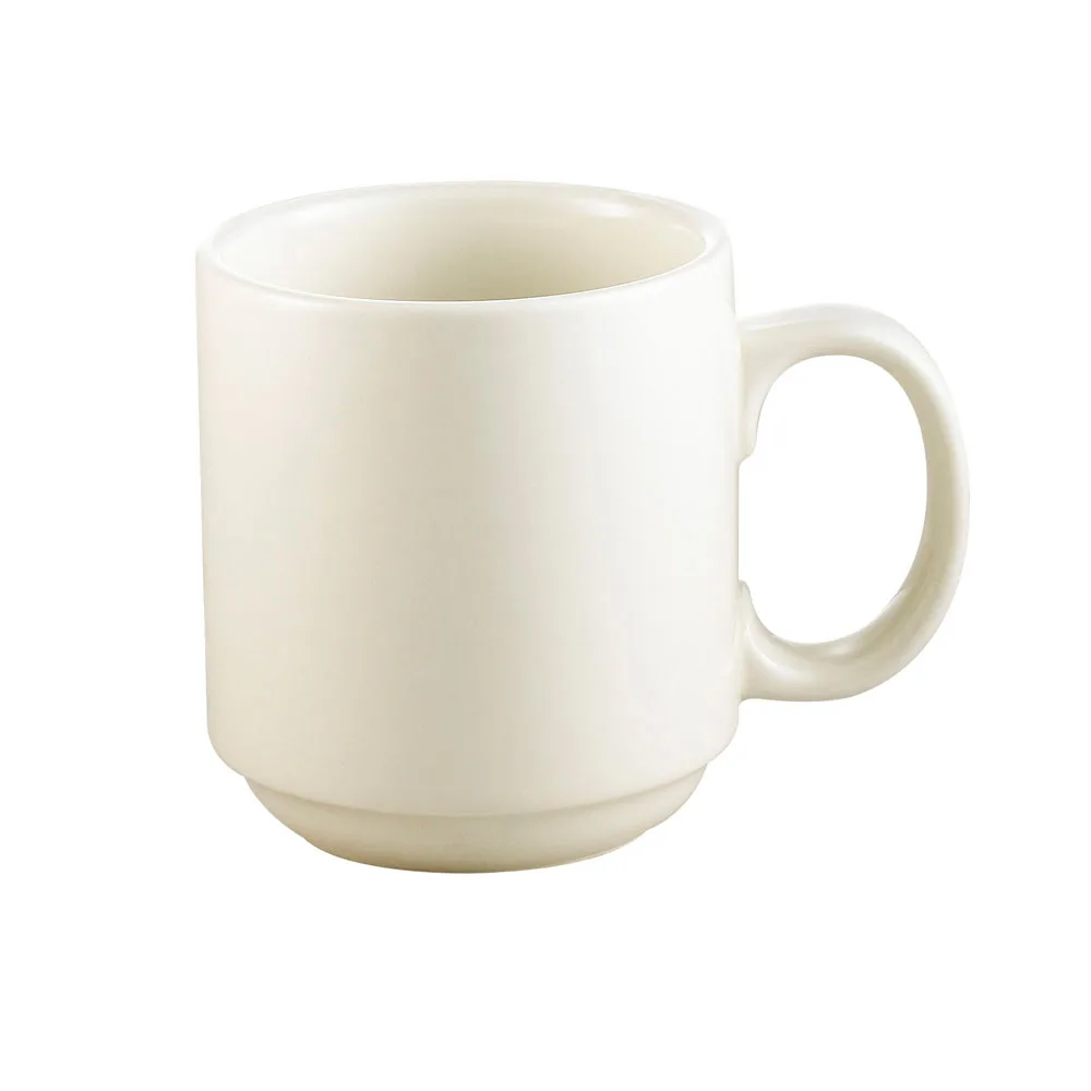 CAC China PRM-12-W Prime Mug, 11 oz (3" Dia. x 3-5/8" H) White Ceramic, Dishwasher Safe - 1 Dozen