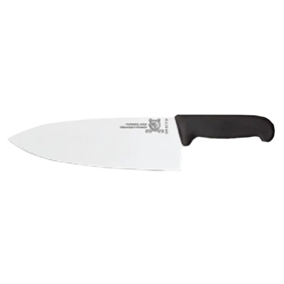 Omcan USA 12861 - 10" Forged Cook Knife, Stainless Steel Blade, Black Plastic Handle, Medium Size