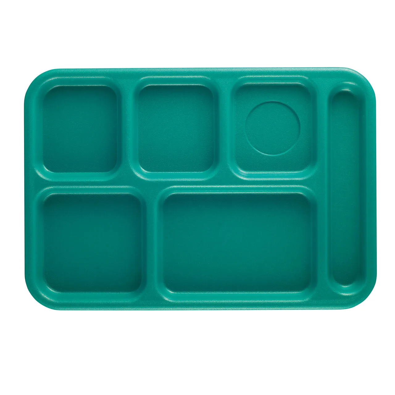Cambro BCT1014414 - 6‑Compartment Tray, 10" x 14½" Teal ABS, Scratch‑Resistant, Dishwasher Safe