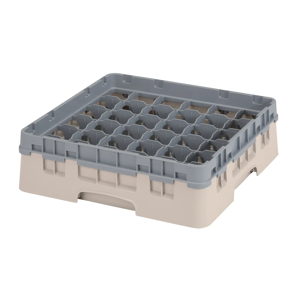 Cambro 36S318184 Camrack Glass Rack, Full Size, 19-3/4 x 19-3/4, 36 Compartments, Beige, HACCP Compliant