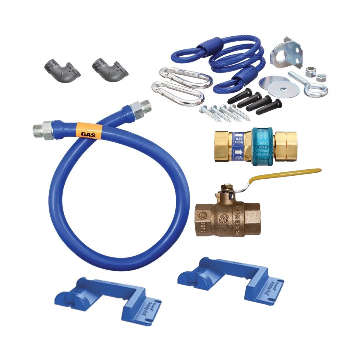 Dormont 1650KIT36PS Deluxe SnapFast 36" Gas Connector Kit w/ Safety-Set, 1/2" Diameter