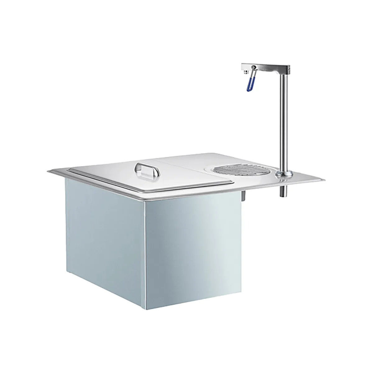 Delfield 204-P Drop-in Water Station with Ice Bin,45 lb Capacity/Pitcher Filler-Stainless Steel Top