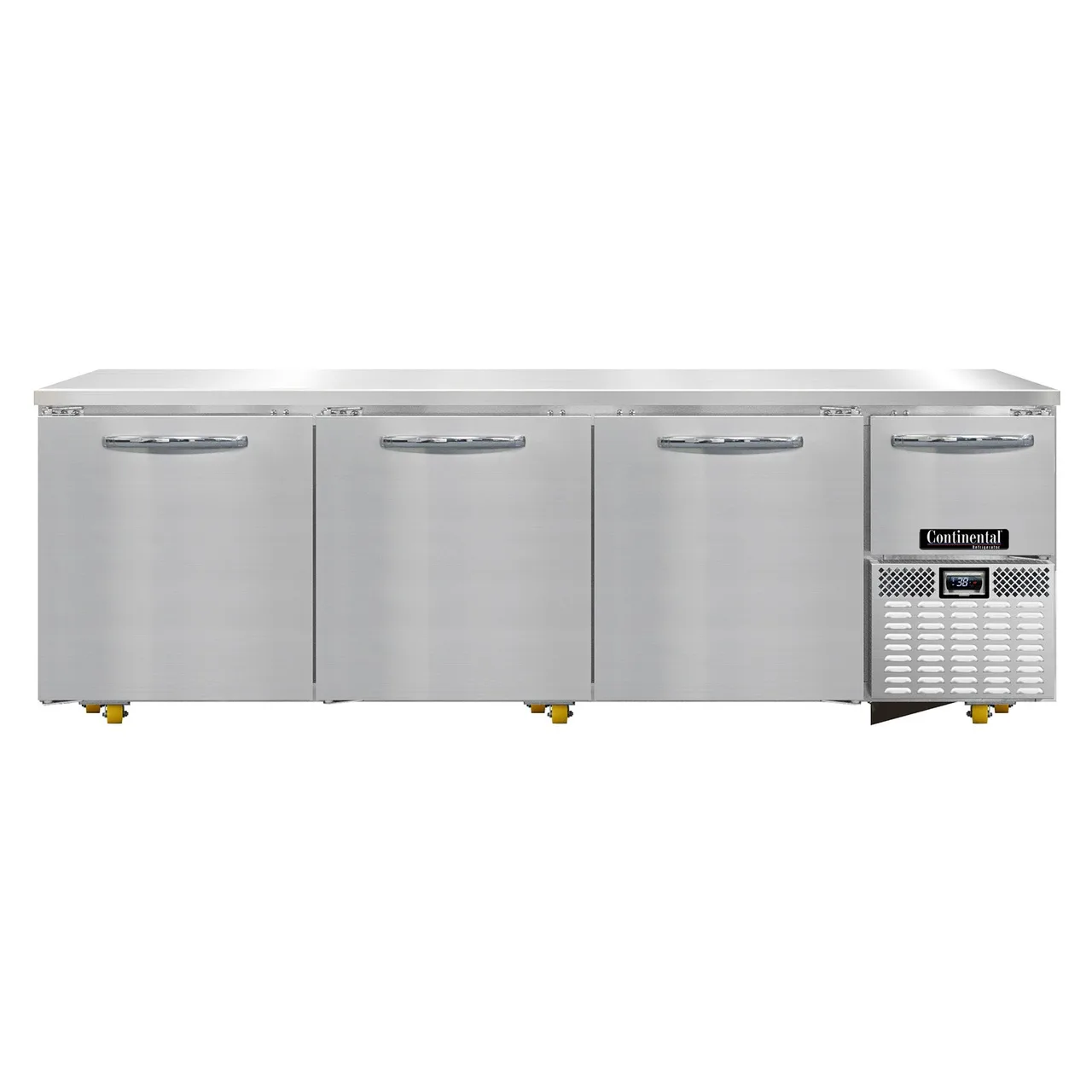 Continental Refrigerator RA93N-U 93" Undercounter Refrigerator w/ 3 full & 1 Half Doors