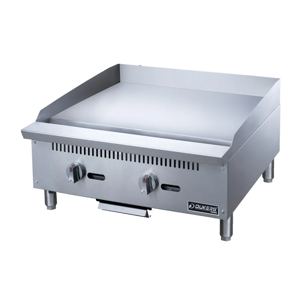 Dukers DCGMA24 24" Gas Griddle w/ Manual Controls - 1" Steel Plate, Convertible